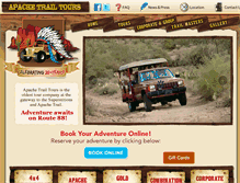Tablet Screenshot of apachetrailtours.com